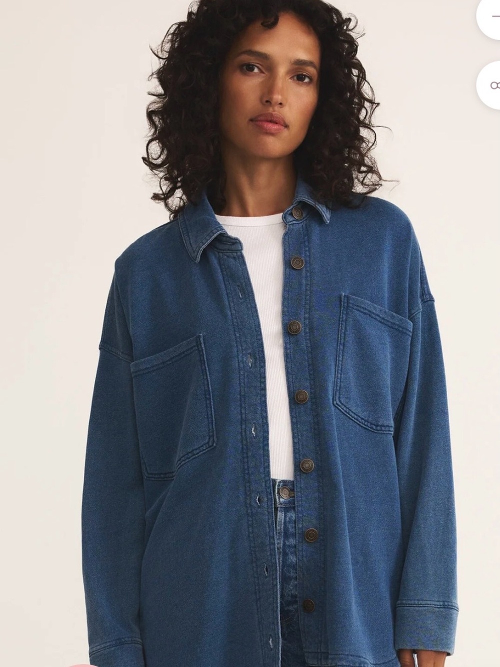 Z Supply Indigo Blue Denim Shacket